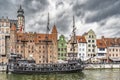 a replica of a pirate ship on the motÃâawa river in gdaÃâsk